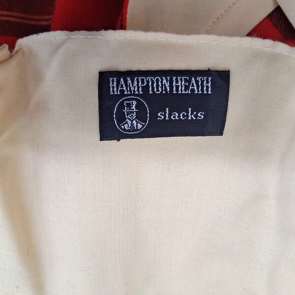 VTG 70s Wool Tartan Plaid Flare Pants High Rise Bell Bottom Punk Rock  30" x 29" - Picture 5 of 14